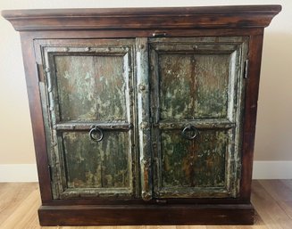 Rustic Two Door Solid Wood Cabinet