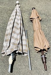 Pair Of Outdoor Sun Umbrellas