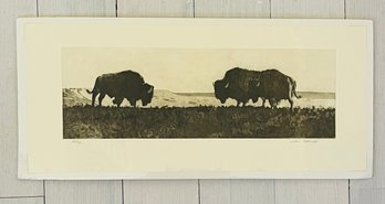 'Summer Bulls' Etching Signed By Joel Ostlind No. 39/96