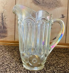 Vintage Iridescent Glass Pitcher