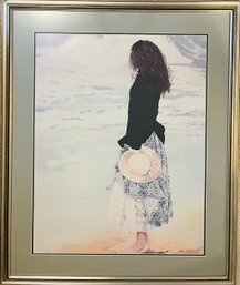 Metal Framed Susan Rios Beach Scene Artwork