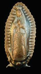 Our Lady Of Guadalupe, Embossed Copper Made In Mexico