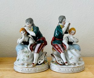 Pair Of Colonial Couple Porcelain Figurines