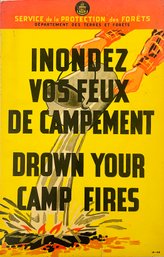 Drown You Campfires French Poster On Board