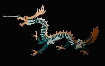 Hand Painted  Chinese Dragon 3D Puzzle/Model
