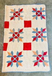 Red Yellow And Blue Shape Stitched Quilt