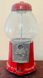 Vintage Red Carousel Gumball Machine