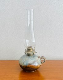 Clay Pottery Works Finger Oil Lamp, One Of Two