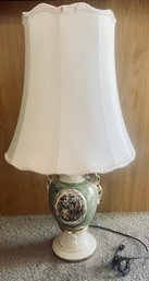 Vintage Victorian Couple Urn Style Ceramic Table Lamp