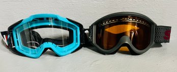 Pair Of Colorful Ski Goggles