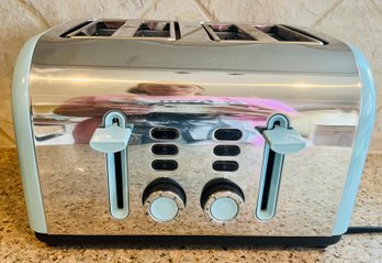 Tiffany Blue And Chrome Toaster