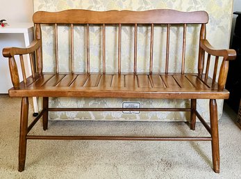Small Wooden Spindle Back Bench