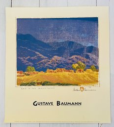 'Rain In The Mountain' Color Woodcut Print Signed By Gustave Baumann