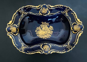 Bavarian Cobalt Blue And Gold Accent Dish