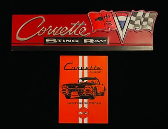 2 Corvette Signs Including Corvette Stingray