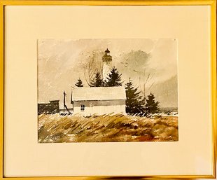 Small Lighthouse Watercolor Art Print