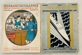 Two Issues Of Gebrauchsgraphik Magazines- 1929