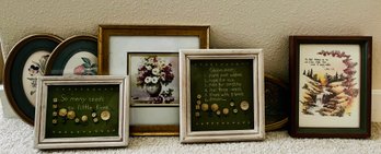 Lot Of Garden Themed Artwork And Frames