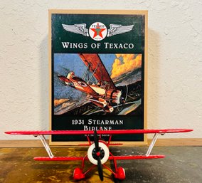 Wings Of Texaco 1931 Stearman Biplane / Airplane Diecast Bank By ERTL