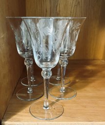 Collection Of Princess House Flared Wine Glasses