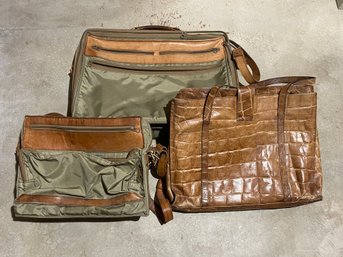 Hartman Luggage Travel Bags And Tan Purse