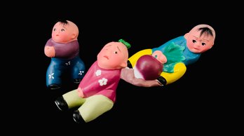 Hand Painted Japanese Children Figurines