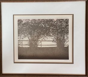 Black And White Tree Artwork Signed On Bottom, Numbered 11125