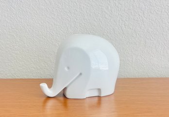 Ceramic White Elephant Piggybank