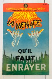La Menace French Poster On Board