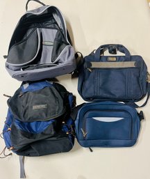 Assortment Of Backpacks And Travel Computer Bags