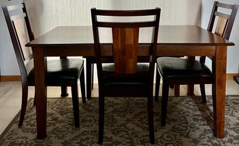Very Nice Rectangular Dining Room Table With 4 Chairs And Bench