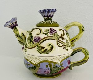 Tracy Porter Hand Painted Tea For One Teapot