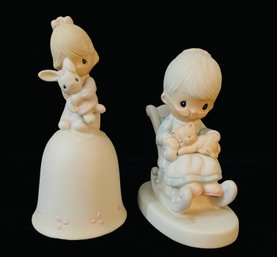 Precious Moments Bell And Figurine