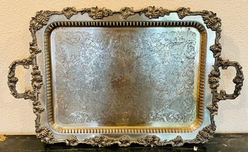 Antique Sheffield Silver Plated Serving Tray