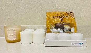 Small Assortment Of Candles And Tea Lights