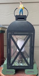 Outdoor Black Table Top Lantern