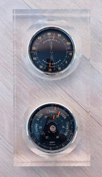 Rare Hoffritz France Desktop Weather Station Thermometer Barometer