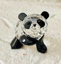 Swarovski Silver Crystal Panda Figurine