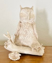 Hand Made Owl Clay Sculpture