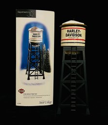 Dept. 56 Snow Village Harley Davidson Water Tower With Box