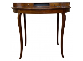 Antique Oval Window Writing Desk Table With Inlay