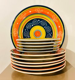 Pier 1 Italian Summer Pattern Plates & Large Platter- Incomplete