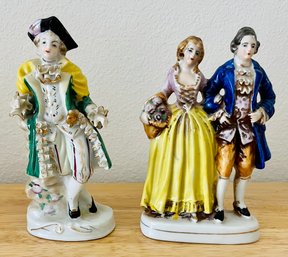 Pair Of Small Porcelain Colonial Figurines