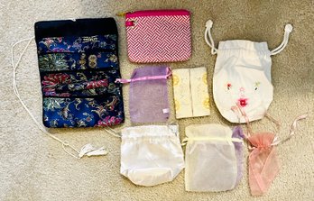 Lot Of Jewelry Pouches And Small Handbags