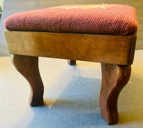 Vintage Needlepoint Footstool