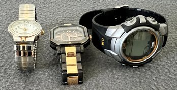 3 Watches Incl. Timex, Relic And Quartz