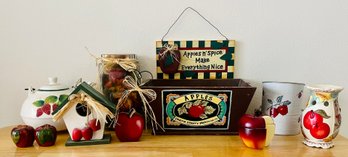 Large Assortment Of Apple Decor Incl. Signs, Teapot, And So Much More!