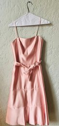 BCBG Strapless Pink Silk Dress