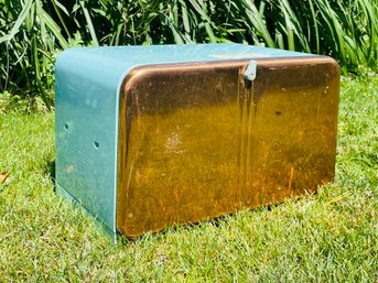 Vintage Blue Bread Box