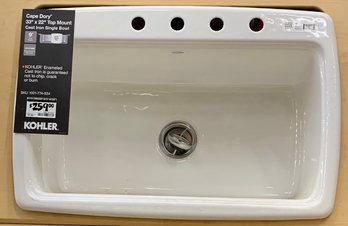 Kohler Cape Dory White Cast Iron Single Bowl Sink
